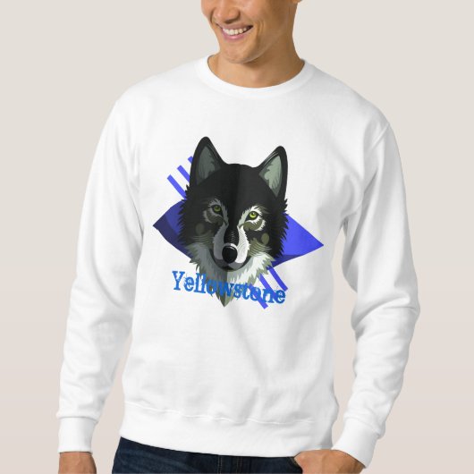 Mannen Yellowstone Wolf Sweatshirt (Voorkant)