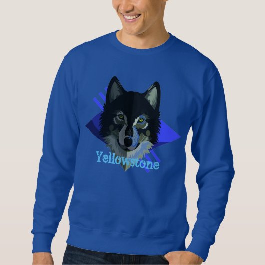 Mannen Yellowstone Wolf Sweatshirt (Voorkant)