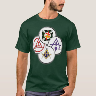 Mannen York Rite Mason Circles Masonic T-shirt