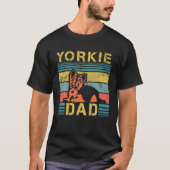 Mannen Yorkie Dad Hondenliefhebber Fathers Day Paw T-shirt (Voorkant)
