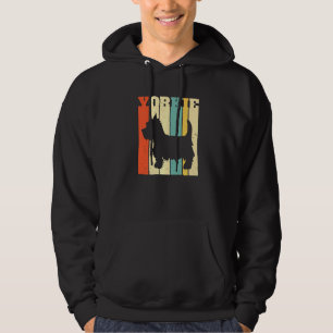 Mannen Yorkie Yorkshire Terrier Retro  Vertic Hoodie