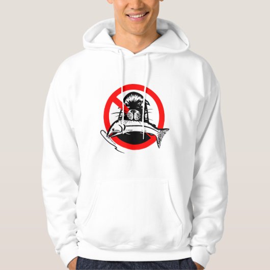 Mannen Zalmdief Hoodie (Voorkant)