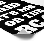 Mannen ze zei dat het me of de RC auto leuk cadeau Poster (Hoek)