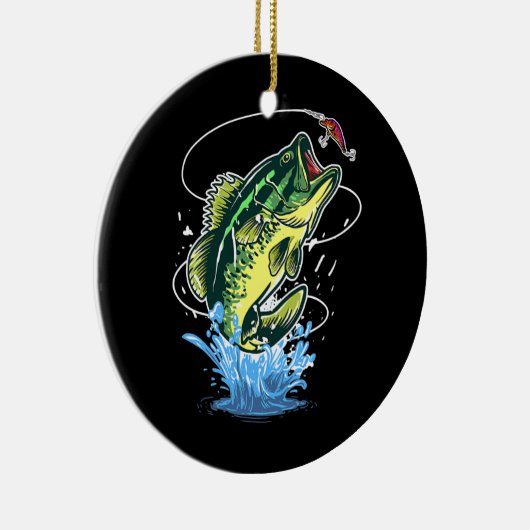 Mannen zeebaars Vist vis Keramisch Ornament (Rechts)