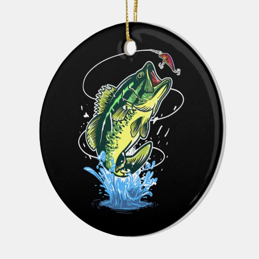 Mannen zeebaars Vist vis Keramisch Ornament (Links)