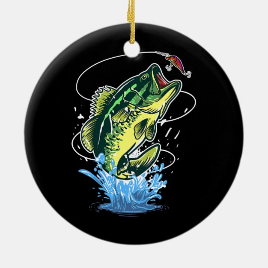 Mannen zeebaars Vist vis Keramisch Ornament (Achterkant)