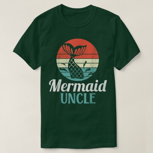 Mannen Zeemeermin oom voor een Zeemeermin T-shirt (Design voorkant)