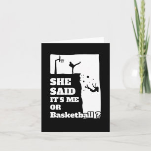 Mannen zei ze dat het mij of basketbal grappige ca kaart