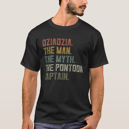 Mannen zeilboot Dziadzia , Pontoon Apparel Boati T-shirt (Voorkant)