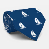 Mannen zeilboot Stropdas (Opgerold)