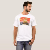 Mannen-zeilboot T-shirt (Voorkant volledig)