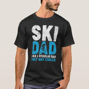 Mannen zieke skivader als een gewone vader die sla t-shirt