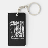 Mannen zijn als bier sleutelhanger (achterkant)