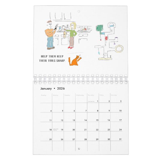 Mannen zijn als katten kalender-kleine kalender (Jan 2026)
