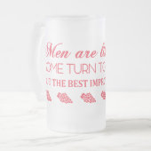 MANNEN ZIJN ALS WIJN... GLAZEN BEER MOK (Voorkant links)