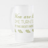 MANNEN ZIJN ALS WIJN... MATGLAS BIERPUL (Voorkant links)