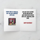 Mannen zijn als wijn Waterverf Kaart (Binnen)