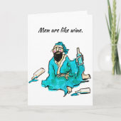 Mannen zijn als Wine Funny  Birthday Kaart (Voorkant)