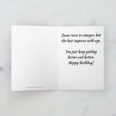 Mannen zijn als Wine Funny  Birthday Kaart (Binnen)