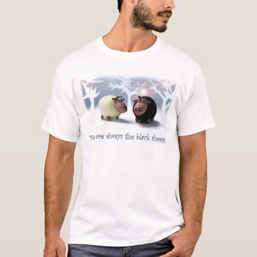 Mannen zijn altijd de zwarte schaar. t-shirt (Voorkant)