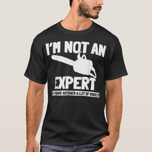Mannen zijn geen expert, maar ze hebben video's ge t-shirt (Voorkant)