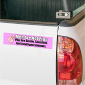 Mannen zijn geen Varkens Bumpersticker (Op Truck)