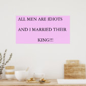 MANNEN ZIJN IDIOOTS POSTER (Keuken)
