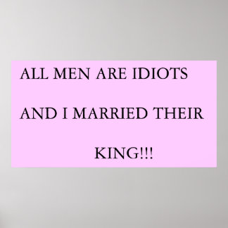 MANNEN ZIJN IDIOOTS POSTER