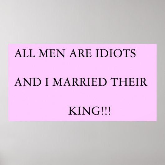 MANNEN ZIJN IDIOOTS POSTER (Voorkant)