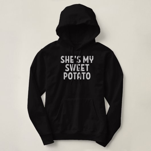 Mannen zijn mijn zoete aardappel die koppels hint hoodie (Design voorkant)
