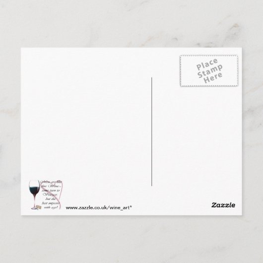 Mannen zijn net als fijne wijn. briefkaart (Achterkant)