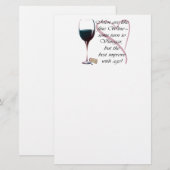 Mannen zijn net als fijne wijn. briefpapier (Voorkant / Achterkant)
