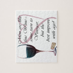 Mannen zijn net als fijne wijn. legpuzzel