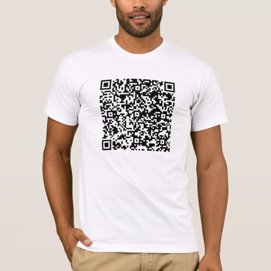 Mannen zijn zo noodzakelijk Mannen QR-code T-shirt (Voorkant)