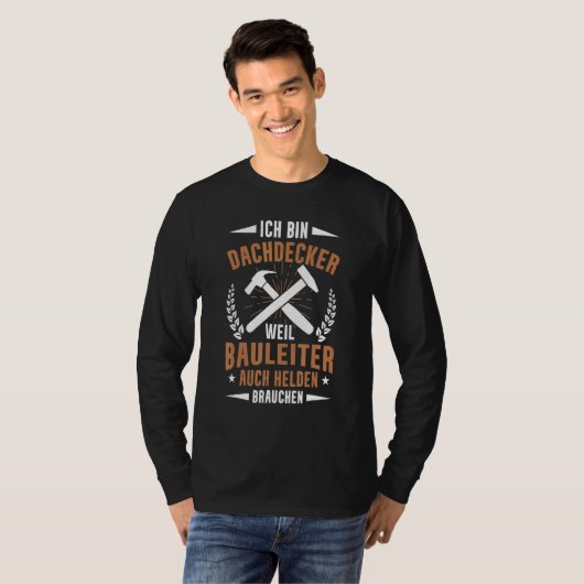Mannen Zimmermann Roofer , bouwleider T-shirt (Voorkant volledig)