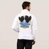 Mannen-Zip-up Hoodie met Kleur logo (Achterkant volledig)