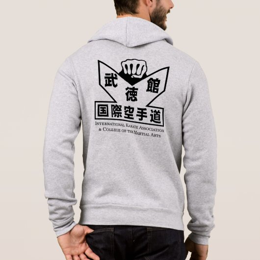 Mannen Zip-up IKA Hoodie (Achterkant)