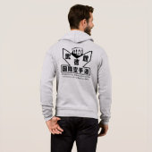 Mannen Zip-up IKA Hoodie (Achterkant volledig)