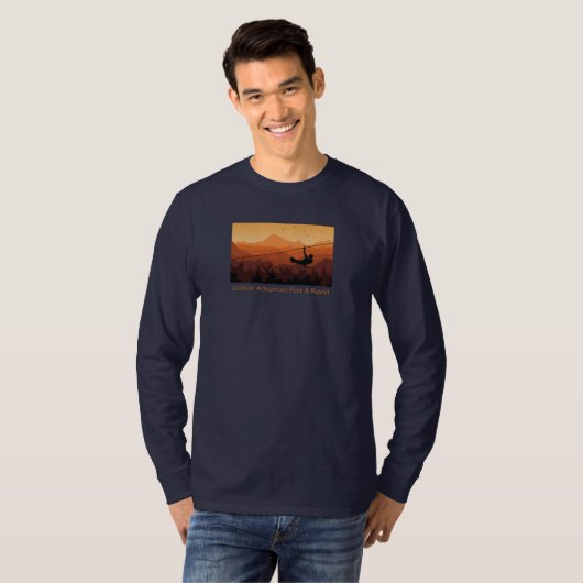 Mannen Zipline Sweater T-shirt (Voorkant volledig)
