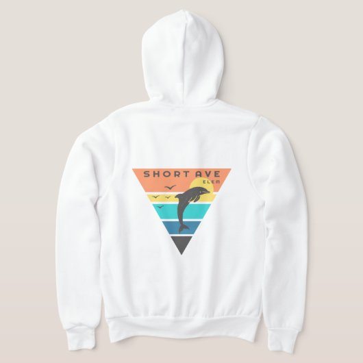 Mannen Zipper Hoodie Logo op achterzijde (Laag Achter)