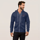 Mannen Zippered Fleece Sweatshirt (Voorkant volledig)