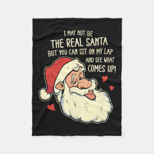 Mannen zit op mijn schoot Grappig Rude Xmas Naught Fleece Deken