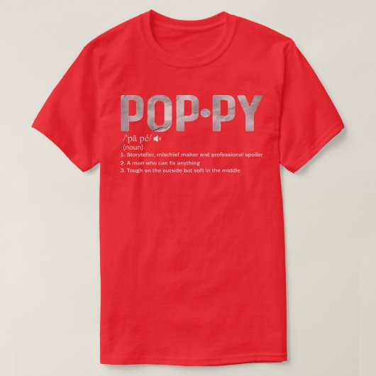 Mannen zoals een gewone opa alleen koeleraar PopPy T-shirt (Design voorkant)