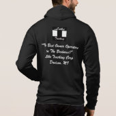 Mannen zoals Trucking Zip Hoodie met Logo (Achterkant)