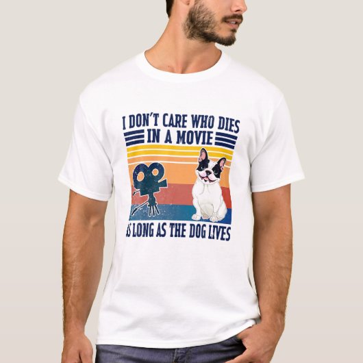 Mannen zolang de hond leeft van franchie Funny Dog T-shirt (Voorkant)