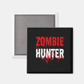 Mannen Zombie Hunter Scary Halloween Magneet (Voorkant / Achterkant)