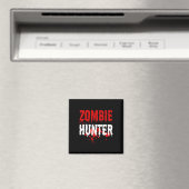 Mannen Zombie Hunter Scary Halloween Magneet (Insitu (Vaatwasser))