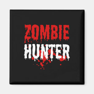 Mannen Zombie Hunter Scary Halloween Magneet