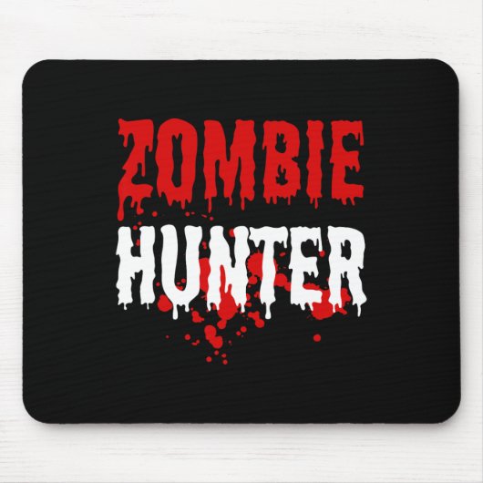 Mannen Zombie Hunter Scary Halloween Muismat (Voorkant)
