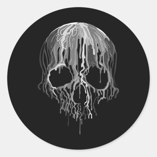 Mannen Zombie Hunter Scary Halloween Ronde Sticker (Voorkant)